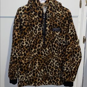 Cheetah PINK Sherpa sweater